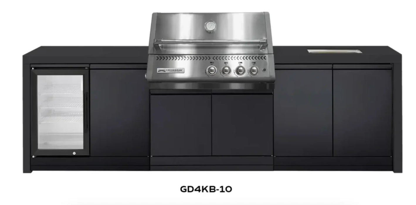 CROSSRAY XPlor Outdoor Stainless Steel BBQ Kitchen Black Benchtop w/ Fridge Sink - LX2001 - Homewares, Outdoor, Phone Accessories, Cases, Speakers, Headphones + More -