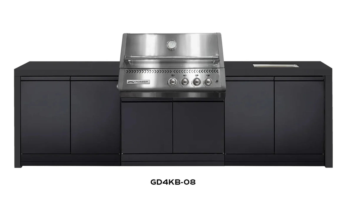 CROSSRAY XPlor Outdoor Stainless Steel BBQ Kitchen Black Benchtop w/ Sink - LX2001 - Homewares, Outdoor, Phone Accessories, Cases, Speakers, Headphones + More -