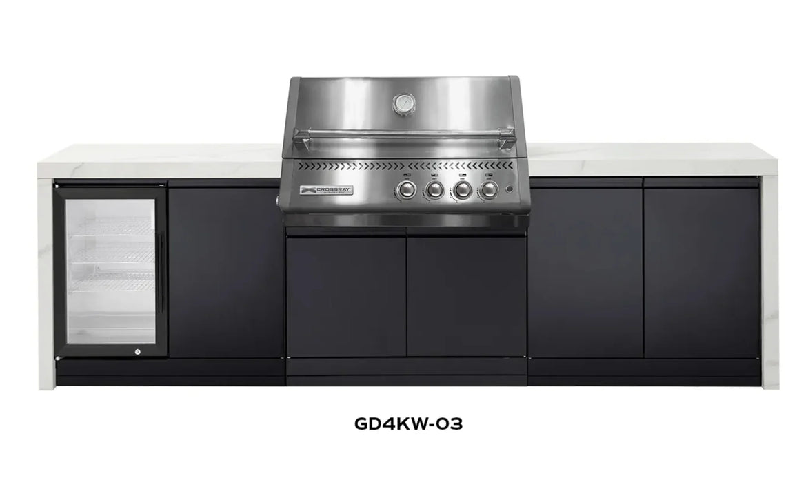 CROSSRAY XPlor Premium Outdoor BBQ Kitchen White Benchtop Stainless Steel Fridge - LX2001 - Homewares, Outdoor, Phone Accessories, Cases, Speakers, Headphones + More -