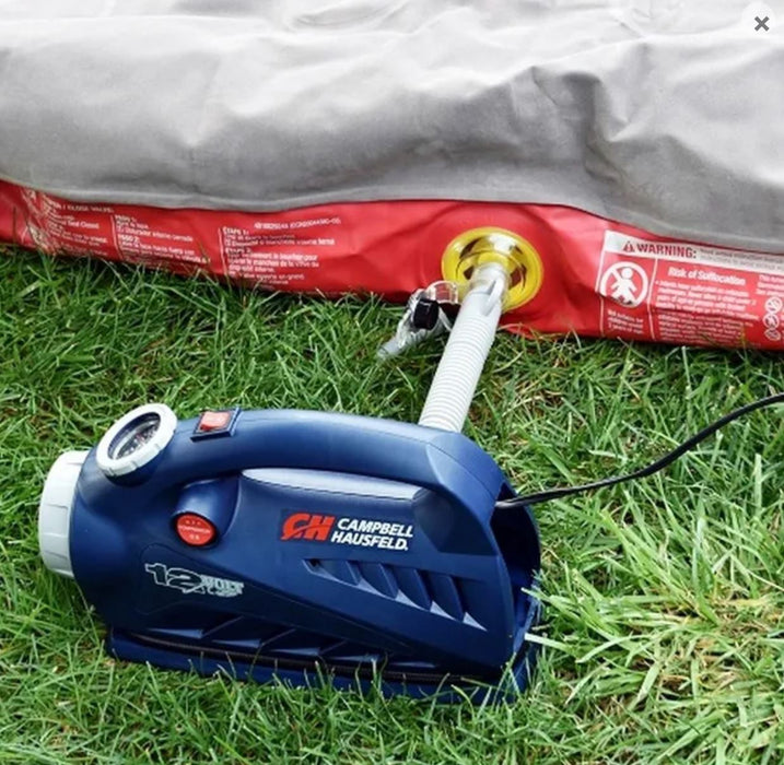 Campbell Hausfeld Air Compressor 12V Tyre Inflator with Light 150PSI Raft Nozzle AF010800