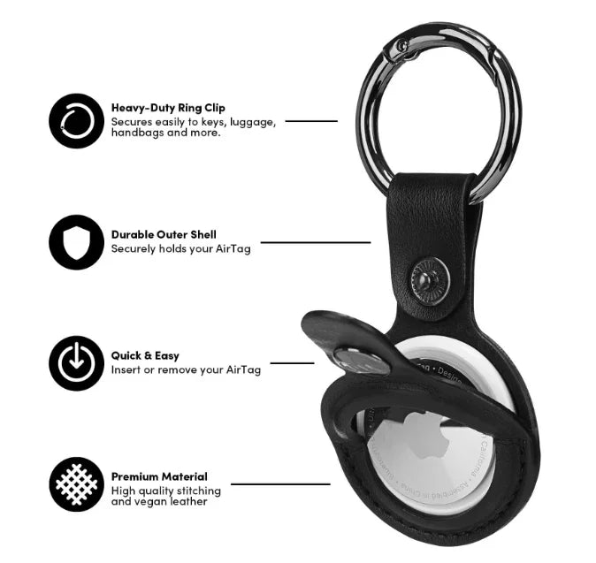 Casemate AirTag Keychain Case - Black - LX2001 - Homewares, Outdoor, Phone Accessories, Cases, Speakers, Headphones + More -