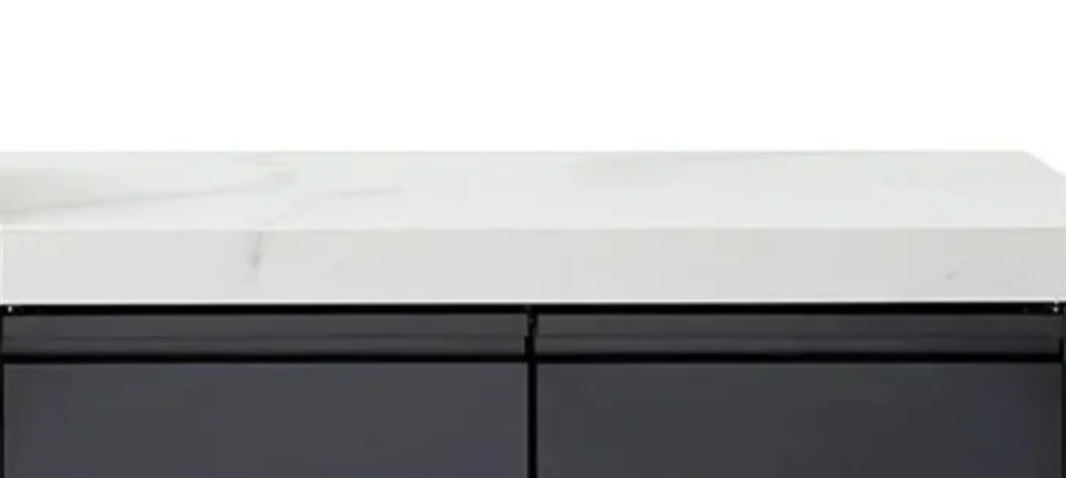 Crossray BBQ Flat top - Waterfall Sintered Stone Benchtop - (White)