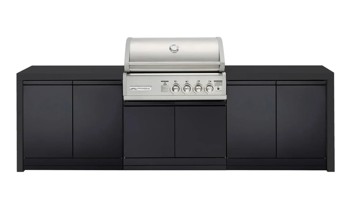 Crossray TC4KB-17 4 Burner Outdoor BBQ Kitchen BLACK Benchtop - LX2001 - Homewares, Outdoor, Phone Accessories, Cases, Speakers, Headphones + More -