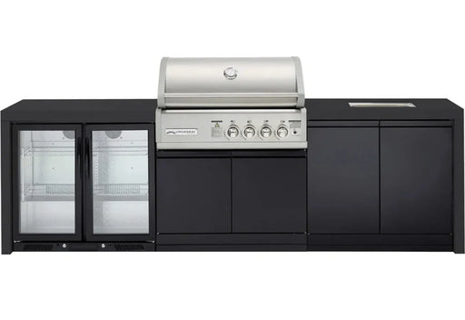 Crossray TC4KB-22 4 Burner Outdoor BBQ Kitchen Sink Double Fridge BLACK Benchtop - LX2001 - Homewares, Outdoor, Phone Accessories, Cases, Speakers, Headphones + More -