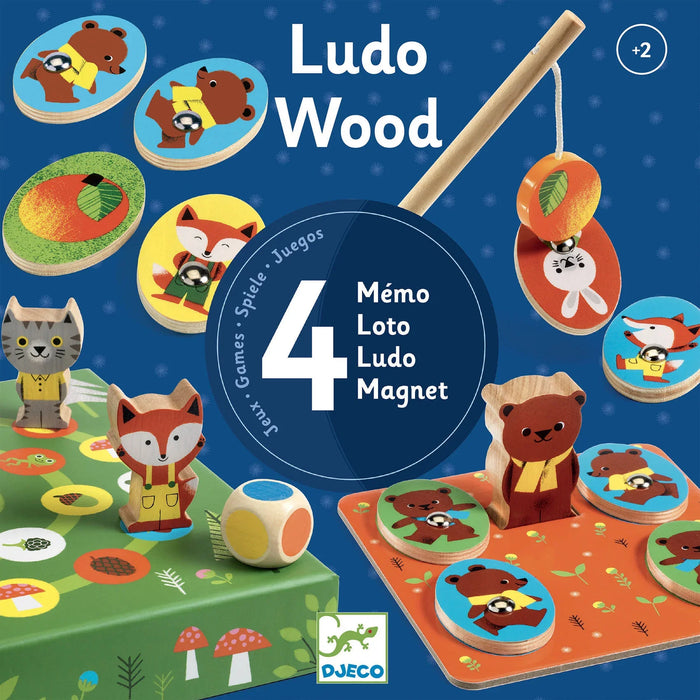 Wooden Educative Game
 - Ludo Wood - 4 Games - LX2001 - Homewares, Outdoor, Phone Accessories, Cases, Speakers, Headphones + More -