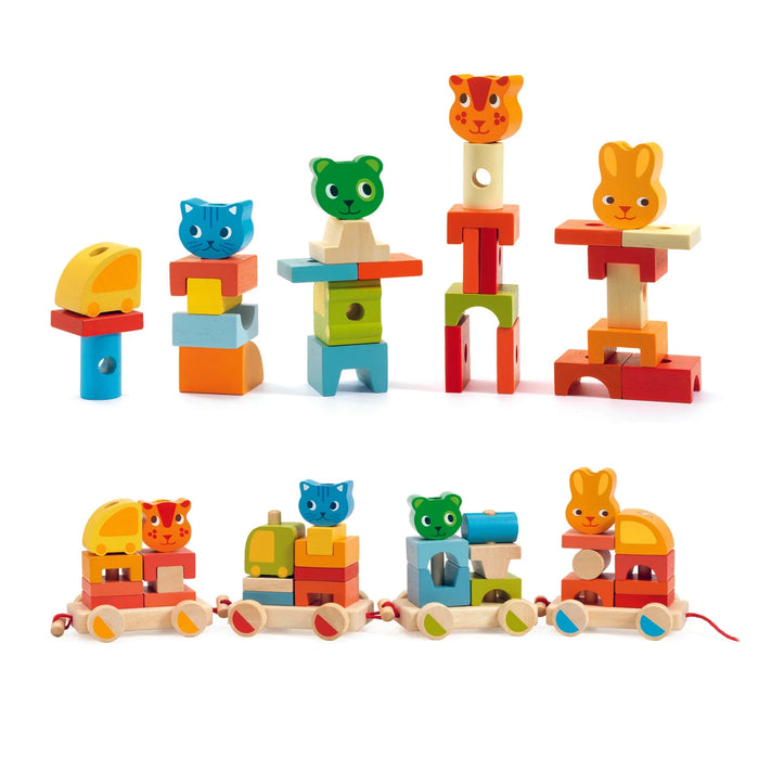 Pull Along Train Crearoule wooden playing pieces - LX2001 - Homewares, Outdoor, Phone Accessories, Cases, Speakers, Headphones + More -