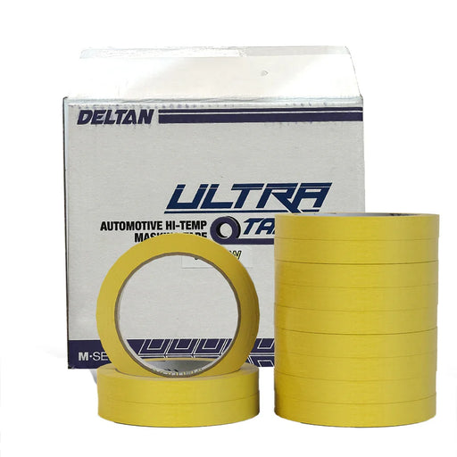 Deltan Ultra Tape Automotive Masking Tape Yellow 18Mm X 50M Box Of 48 - LX2001 - Homewares, Outdoor, Phone Accessories, Cases, Speakers, Headphones + More -