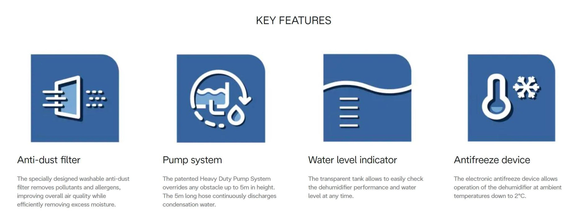 Dehumidifier DeLonghi De'Longhi AriaDry 30L Pump Dehumidifier