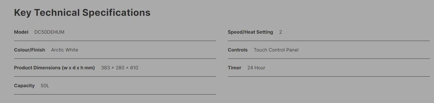 Dimplex 50L Dehumidifier DC50DEHUM - LX2001 - Homewares, Outdoor, Phone Accessories, Cases, Speakers, Headphones + More -