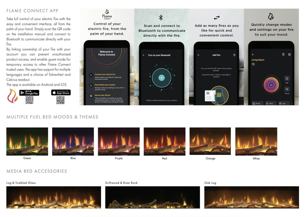 Dimplex Real Flame Ignite Evolve 1200mm 2kW Electric Fireplace - Black - LX2001 - Homewares, Outdoor, Phone Accessories, Cases, Speakers, Headphones + More -