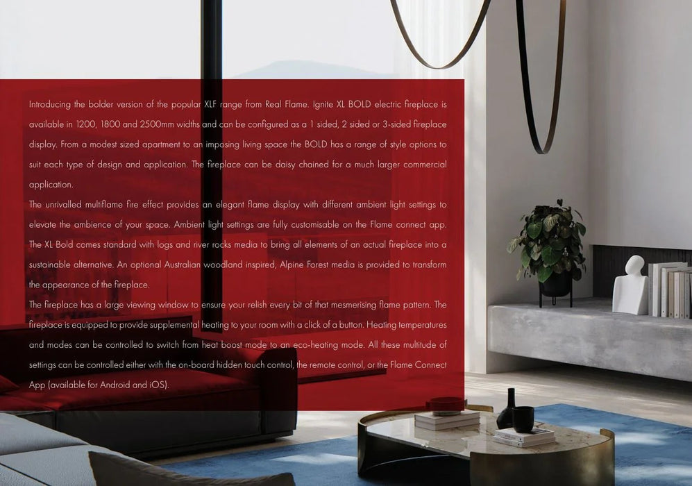 Dimplex Real Flame Ignite XL Bold Electric Fire Fireplace 1800mm BXLF1800-AU - LX2001 - Homewares, Outdoor, Phone Accessories, Cases, Speakers, Headphones + More -