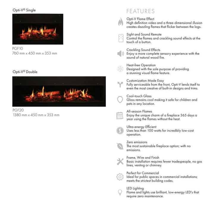 Dimplex Real Flame OPTI-V Double Electric Fireplace - LX2001 - Homewares, Outdoor, Phone Accessories, Cases, Speakers, Headphones + More -