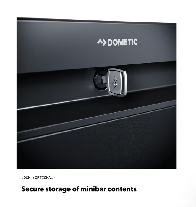 Dometic Mini Bar Fridge HiPro Alpha A30S 30L LH 240V Absorption Solid Door
