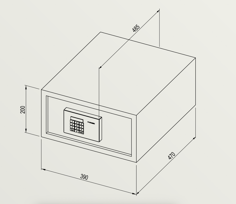 Dometic ProSafe Safe MD 390 Hotel In-Room Safe Valuables and Laptop up to 17"