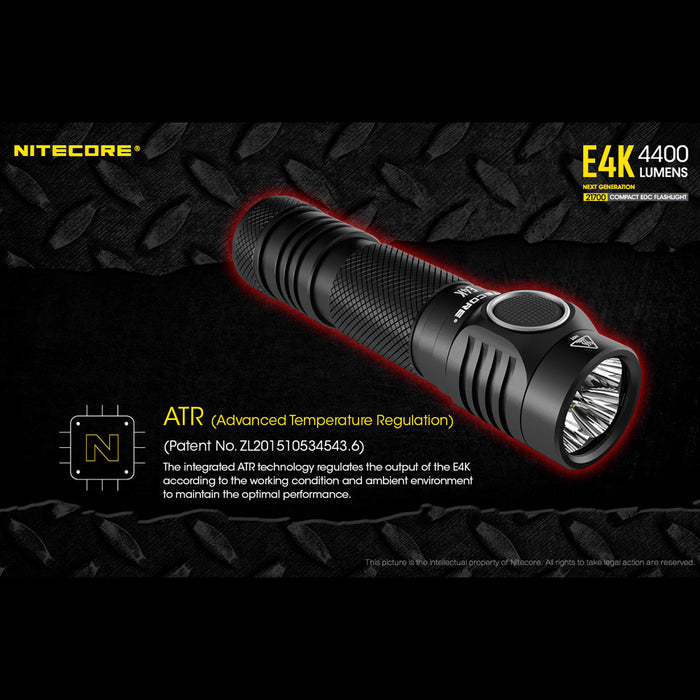Nitecore E4K 4400 Lumen Edc Torch