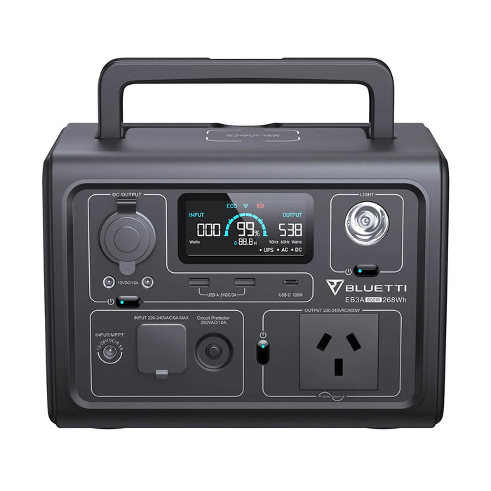 Bluetti Eb3A Portable Power Station | 600W (1200W Surge) 268Wh