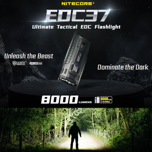 Nitecore Edc37 8000 Lumen Edc Flashlight - LX2001 - Homewares, Outdoor, Phone Accessories, Cases, Speakers, Headphones + More -