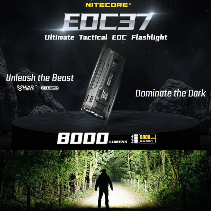 Nitecore Edc37 8000 Lumen Edc Flashlight - LX2001 - Homewares, Outdoor, Phone Accessories, Cases, Speakers, Headphones + More -