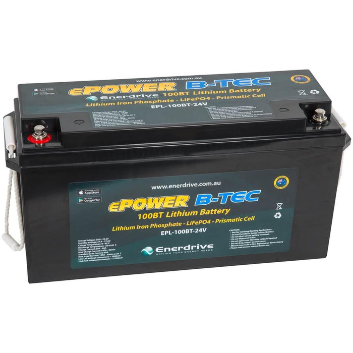 Enerdrive B-Tec 100Amp/24V Life Po4 Battery - LX2001 - Homewares, Outdoor, Phone Accessories, Cases, Speakers, Headphones + More -