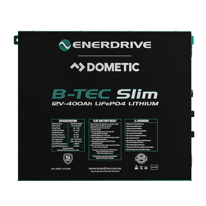 Enerdrive B-Tec 400Amp / 12V Lifepo4 Slim Metal Case Battery - LX2001 - Homewares, Outdoor, Phone Accessories, Cases, Speakers, Headphones + More -