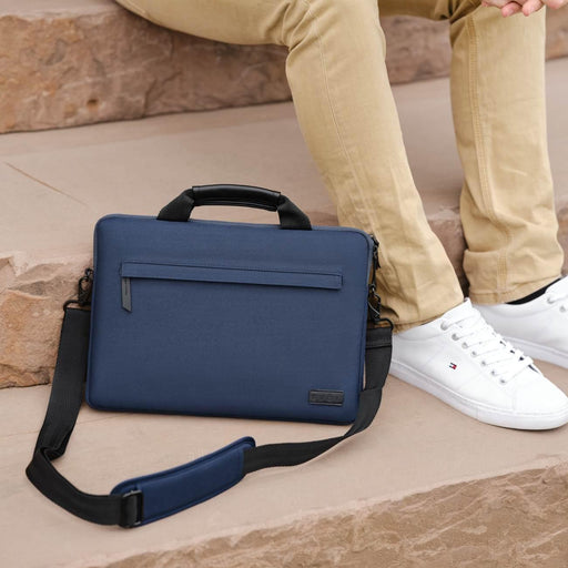 Generation Earth 13.3"-14.1" Laptop Slim Line Briefcase – Navy - LX2001 - Homewares, Outdoor, Phone Accessories, Cases, Speakers, Headphones + More -