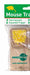 Wooden mouse trap two pack with yellow expanded trigger in retail packaging