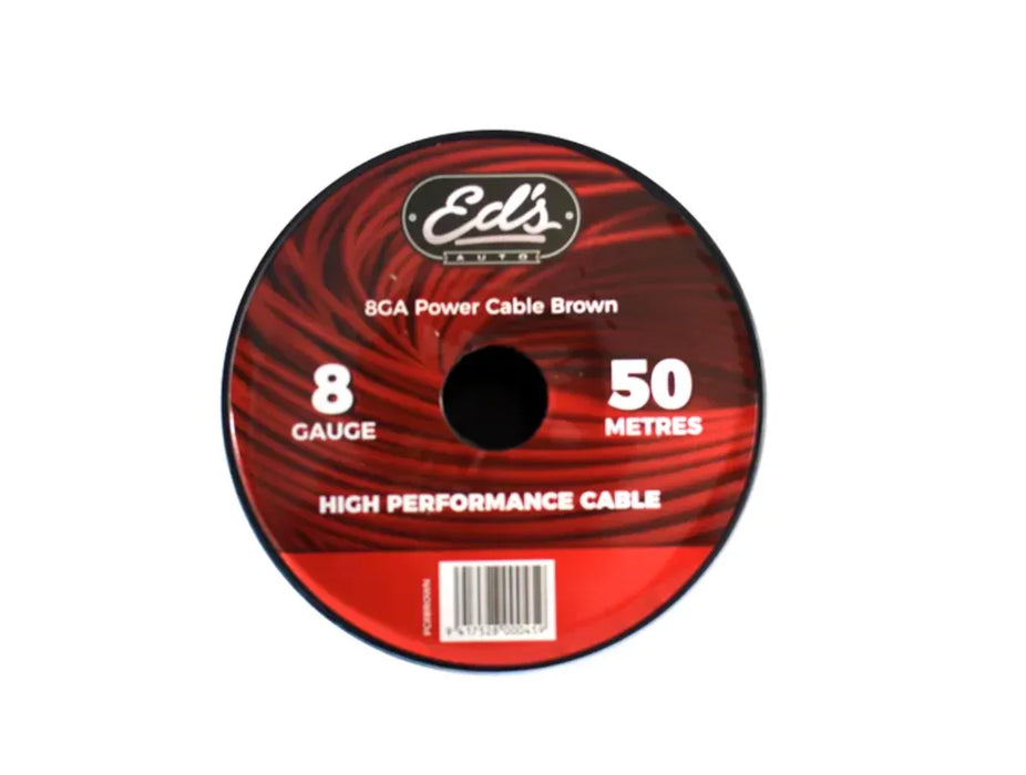 Eds 8 Gauge 8.35Mm2 Cca Power Cable Matt Flexible Frosted Brown 50 Metres - LX2001 - Homewares, Outdoor, Phone Accessories, Cases, Speakers, Headphones + More -