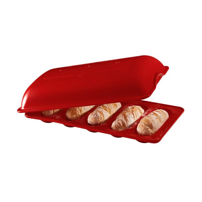 Emile Henry Mini-Baguettes Baker - Burgundy
