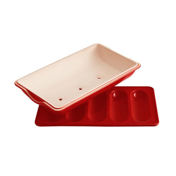 Emile Henry Mini-Baguettes Baker - Burgundy