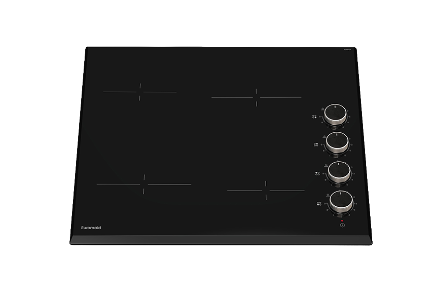 Euromaid 60cm 4 Zone Ceramic Cooktop Knob Control