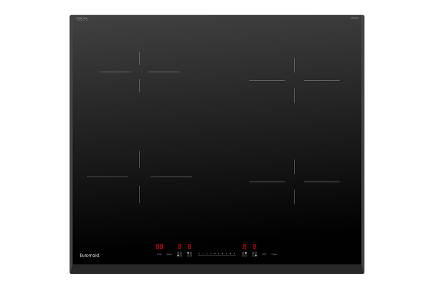 Euromaid 60cm 4 Zone Induction Cooktop Touch Control ECO Shift