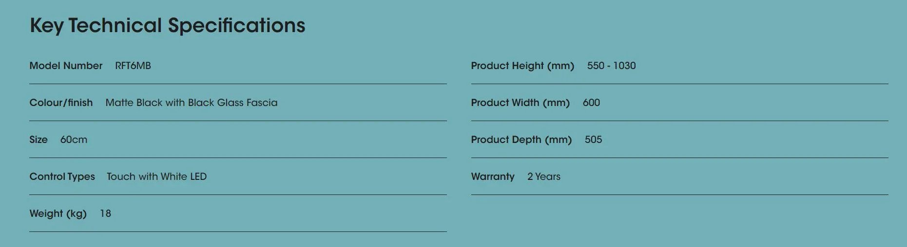 Euromaid 60cm Deluxe Flat Canopy Rangehood, Matte Black - LX2001 - Homewares, Outdoor, Phone Accessories, Cases, Speakers, Headphones + More -