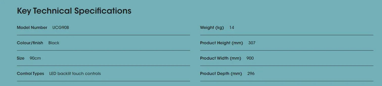 Euromaid 90cm Undermount Rangehood, Black Glass - LX2001 - Homewares, Outdoor, Phone Accessories, Cases, Speakers, Headphones + More -