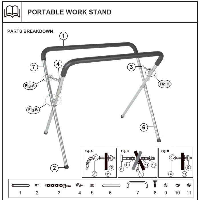 Eds Auto Portable Work Stand Spare Chain With Eye Bolt - LX2001 - Homewares, Outdoor, Phone Accessories, Cases, Speakers, Headphones + More -