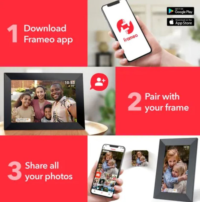 Firefly Frameo 10.1" Wifi Digital Photo Frame - Black