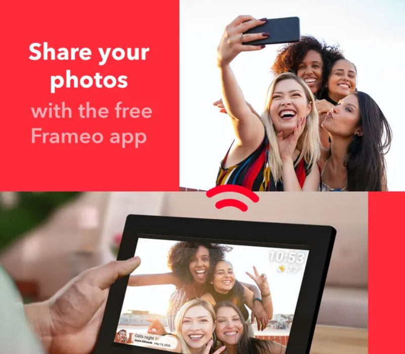 Firefly Frameo 10.1" Wifi Digital Photo Frame - Glass