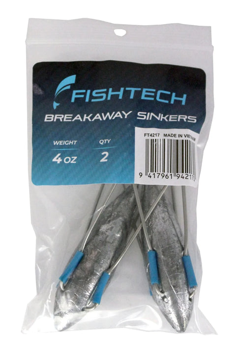 Fishtech Breakaway Sinkers 4oz (2 per pack) - LX2001 - Homewares, Outdoor, Phone Accessories, Cases, Speakers, Headphones + More -
