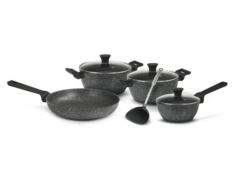 Flonal Cookware Petra Lavica 8 Piece Set - Frypan Saucepan Casserole Turner - LX2001 - Homewares, Outdoor, Phone Accessories, Cases, Speakers, Headphones + More -