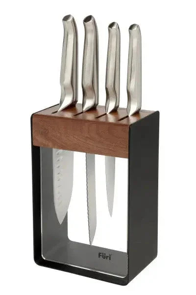 Furi Pro Limited Edition Black Knife Block Set 5 Piece - LX2001 - Homewares, Outdoor, Phone Accessories, Cases, Speakers, Headphones + More -