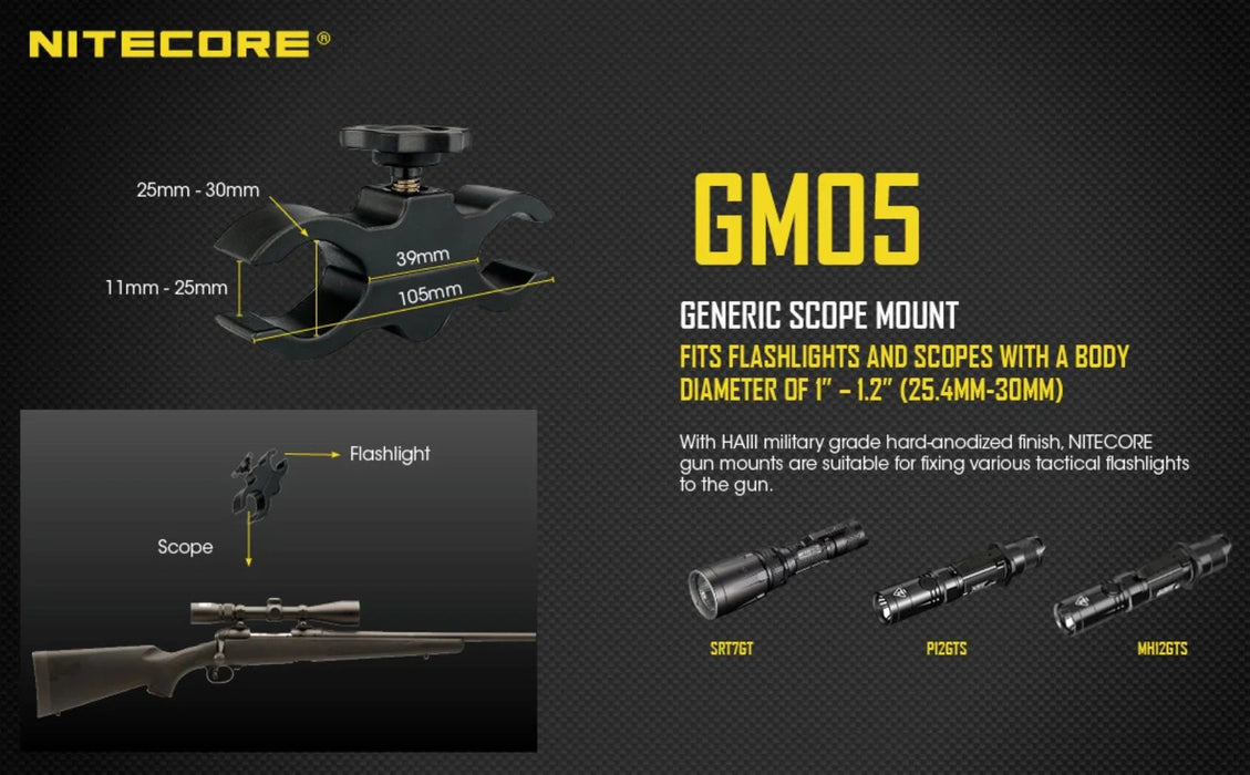 Nitecore VARIABLE GUN MOUNT - LX2001 - Homewares, Outdoor, Phone Accessories, Cases, Speakers, Headphones + More -