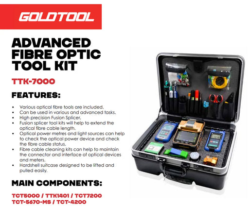 GOLDTOOL Advanced Fiber Optic Tool Kit. High Precision Fast Fusion Splicing. - LX2001 - Homewares, Outdoor, Phone Accessories, Cases, Speakers, Headphones + More -
