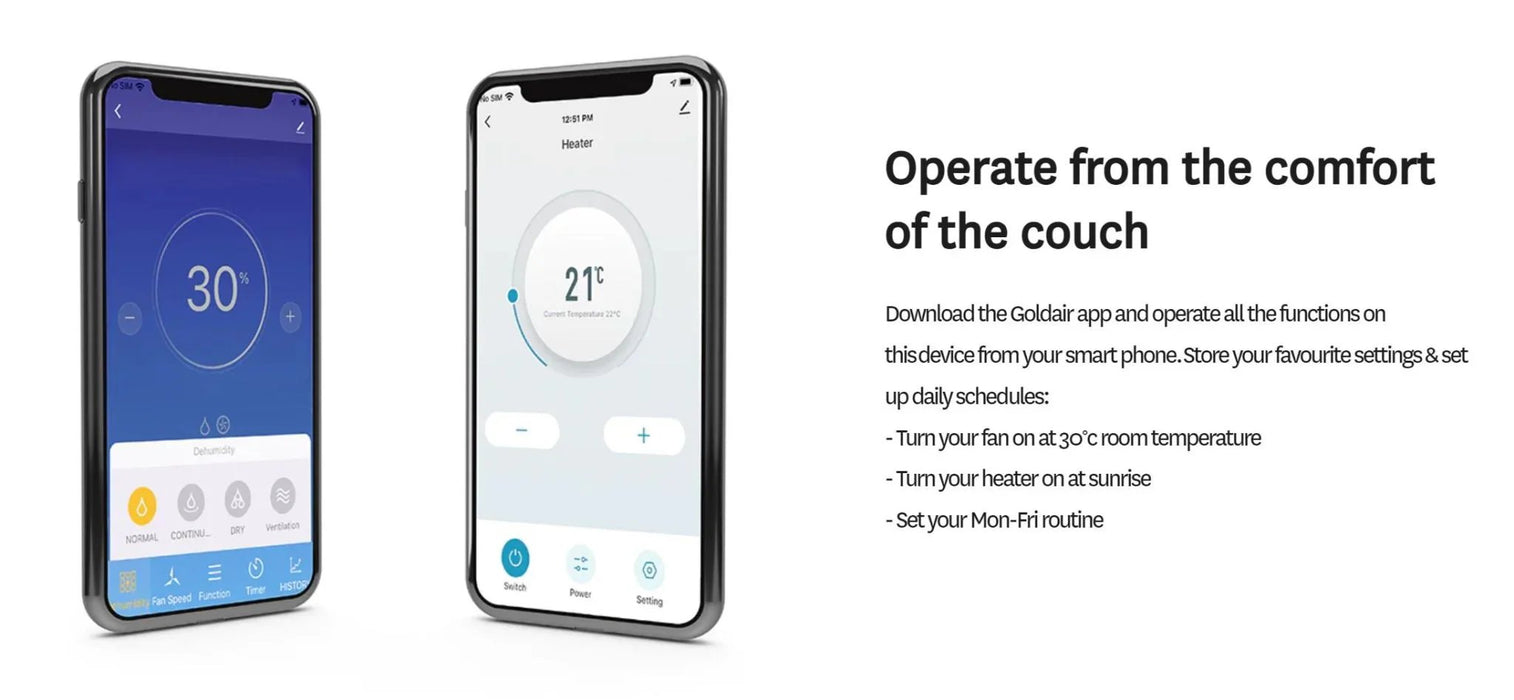 Goldair 2000W Granite Fabric Panel Heater with Wifi GPPH910 - LX2001 - Homewares, Outdoor, Phone Accessories, Cases, Speakers, Headphones + More -