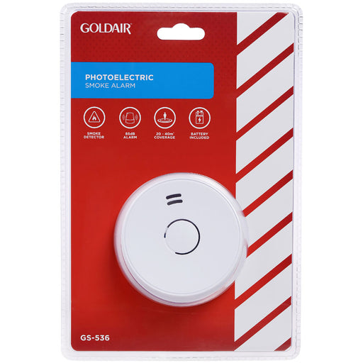 Goldair Smoke Alarm Photoelectric w/ Quiet Hush GS-536 9420014240000 - LX2001 - Homewares, Outdoor, Phone Accessories, Cases, Speakers, Headphones + More -