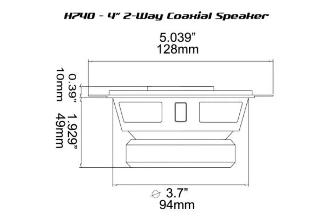 CERWIN VEGA SPEAKERS COAXIAL HED 4" PAIR H740 - LX2001 - Homewares, Outdoor, Phone Accessories, Cases, Speakers, Headphones + More -