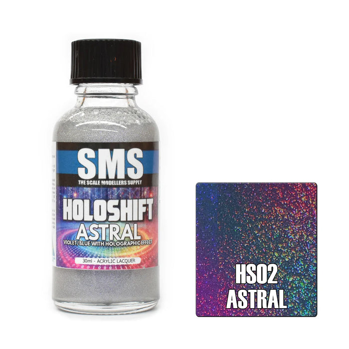 Sms Airbrush Paint Acrylic Lacquer Holoshift Astral Violet/Blue/Holo 30Ml