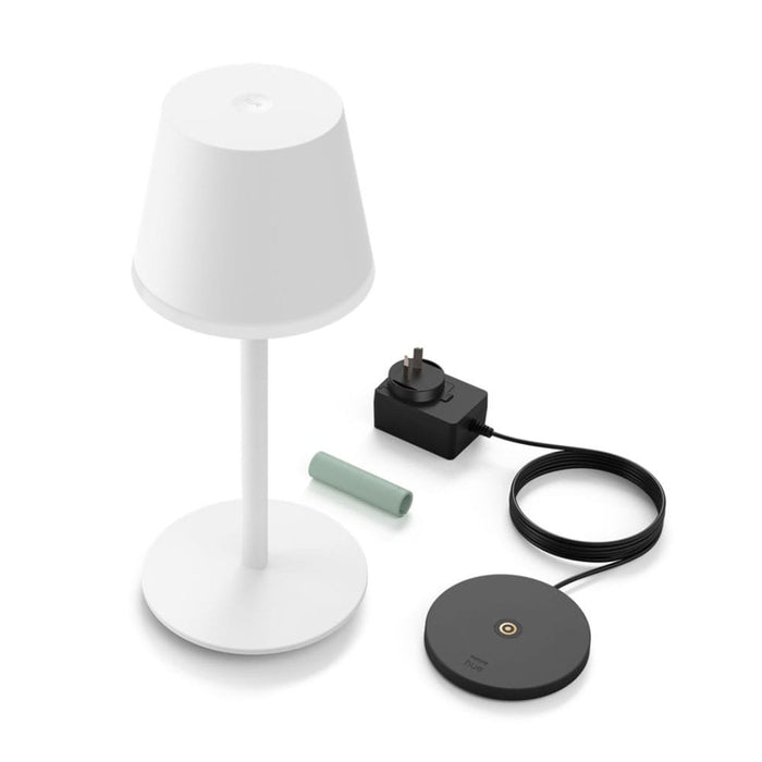 Philips Hue Colour / White Belle Portable Table Lamp Light - White
