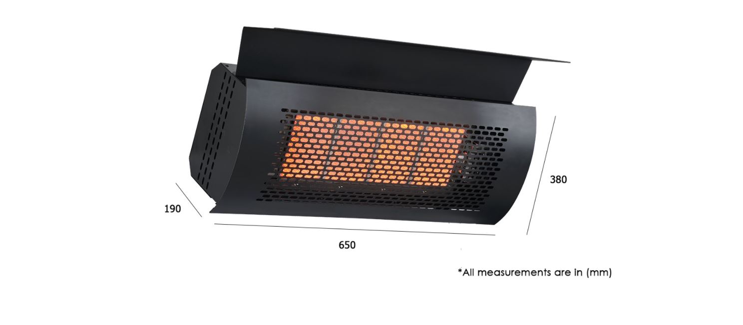 Heatstrip Heat Strip Wall mounted Outside Heater - Natural Gas