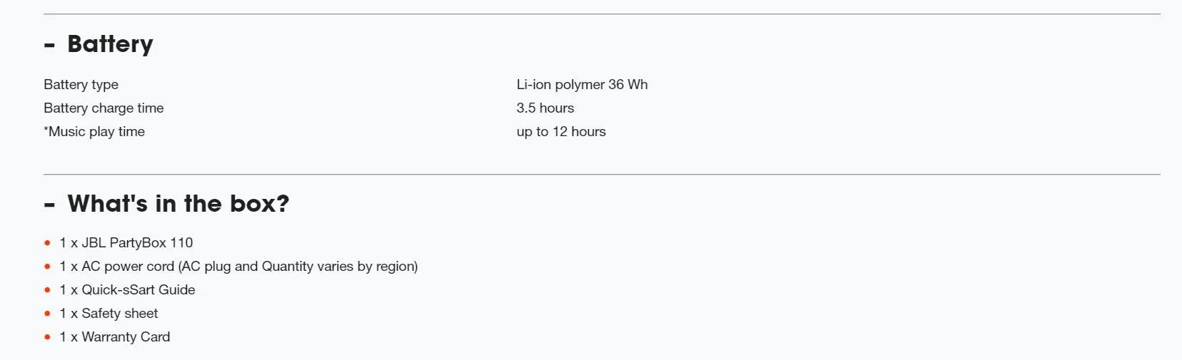 JBL PartyBox 110 Portable Bluetooth Speaker - LX2001 - Homewares, Outdoor, Phone Accessories, Cases, Speakers, Headphones + More -