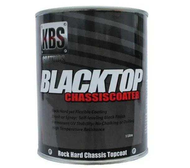 KBS Blacktop Permanent UV Top Coat Chassis Coater Satin Black 1L 8402 - LX2001 - Homewares, Outdoor, Phone Accessories, Cases, Speakers, Headphones + More -