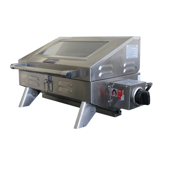 Kiwi Sizzler Gas BBQ Marine Grade Boating Boat Window Top BBQ with Flame Guard
